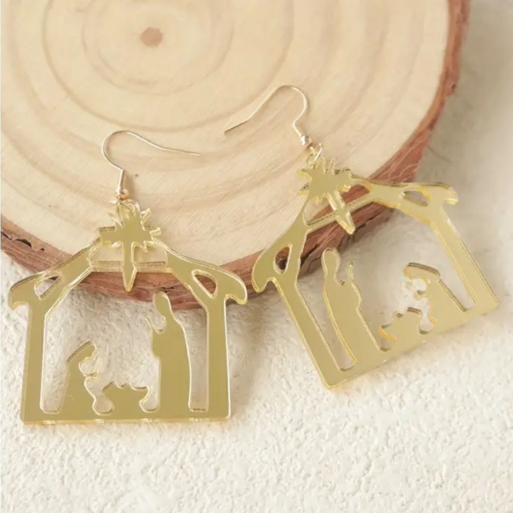 THE NATIVITY christmas  cute fun novelty earrings